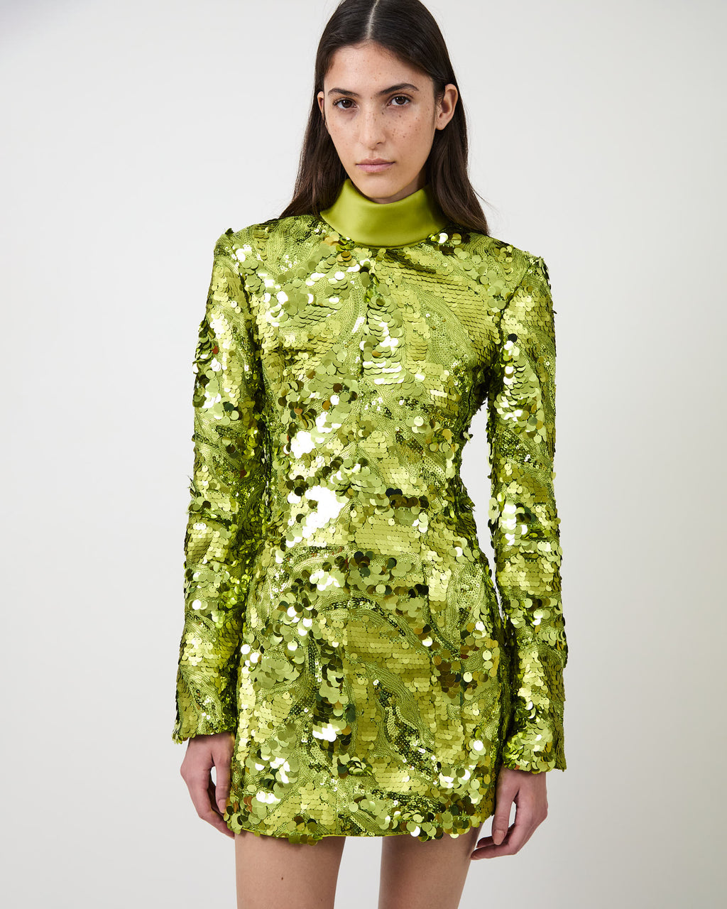The Toni sequin dress in citronnelle
