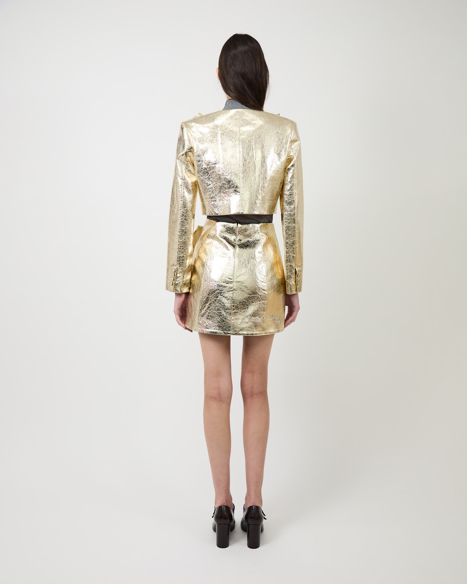 zara gold blazer dress Zara Gold Metallic Wrap Blazer Dress sz XS new
