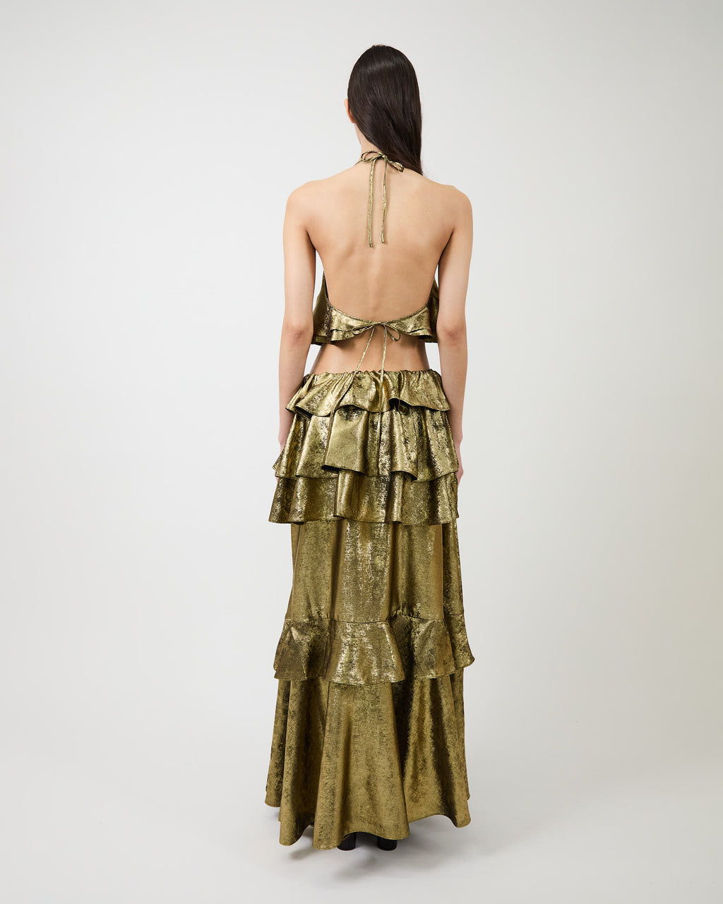 The Vilhelmine skirt in tiered gold
