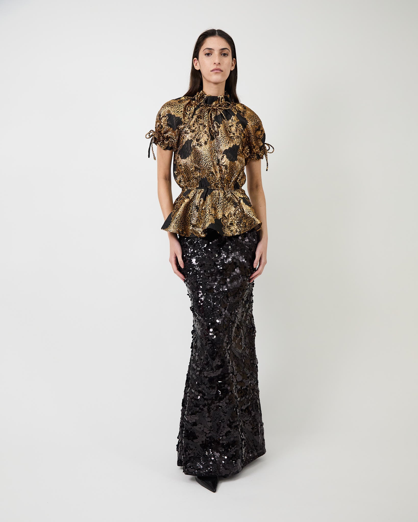 The Rosalina blouse in metallic gold