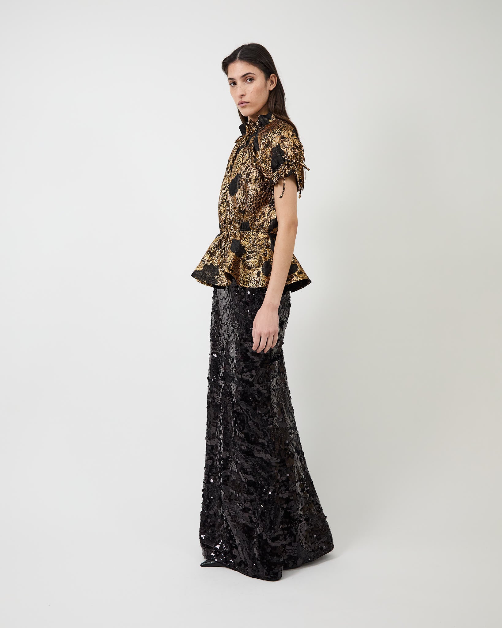 The Rosalina blouse in metallic gold