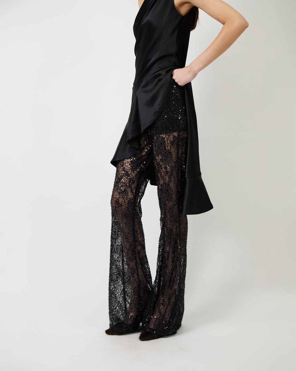 The Lennon embroidered lace pants