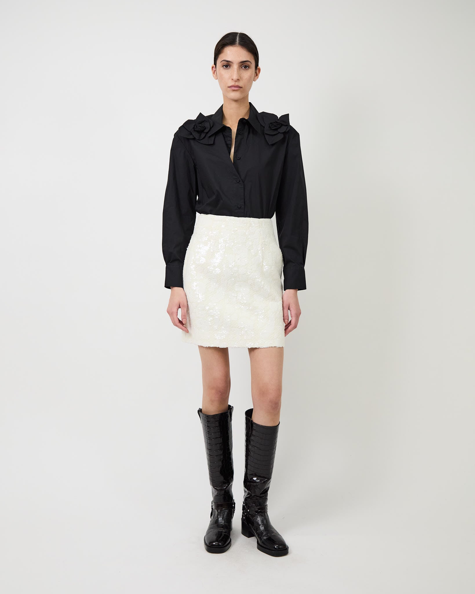 The Cherry sequined skirt