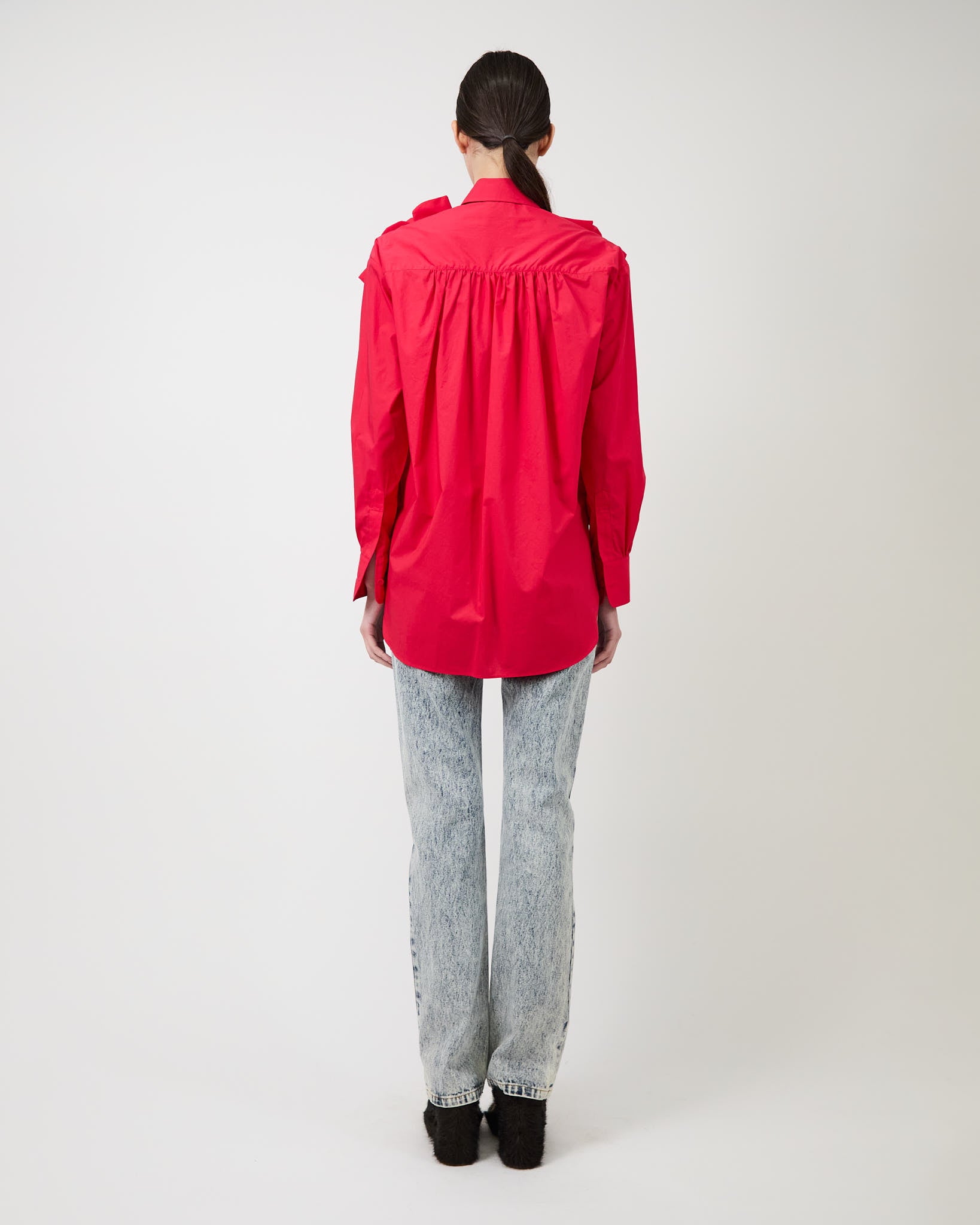 The Flor shirt in red – Aknvas