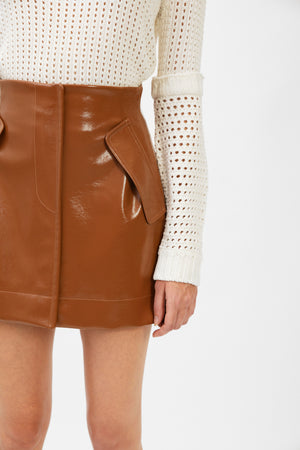 RUBIN VEGAN LEATHER SKIRT - FINAL SALE