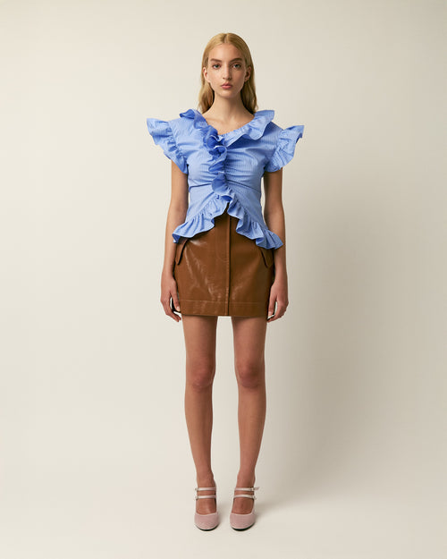 The Penelope top in cotton poplin