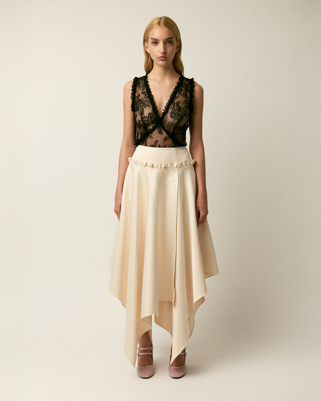 The Vera satin skirt