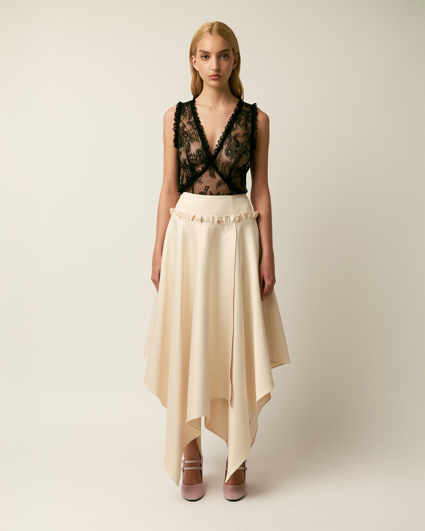 The Vera satin skirt