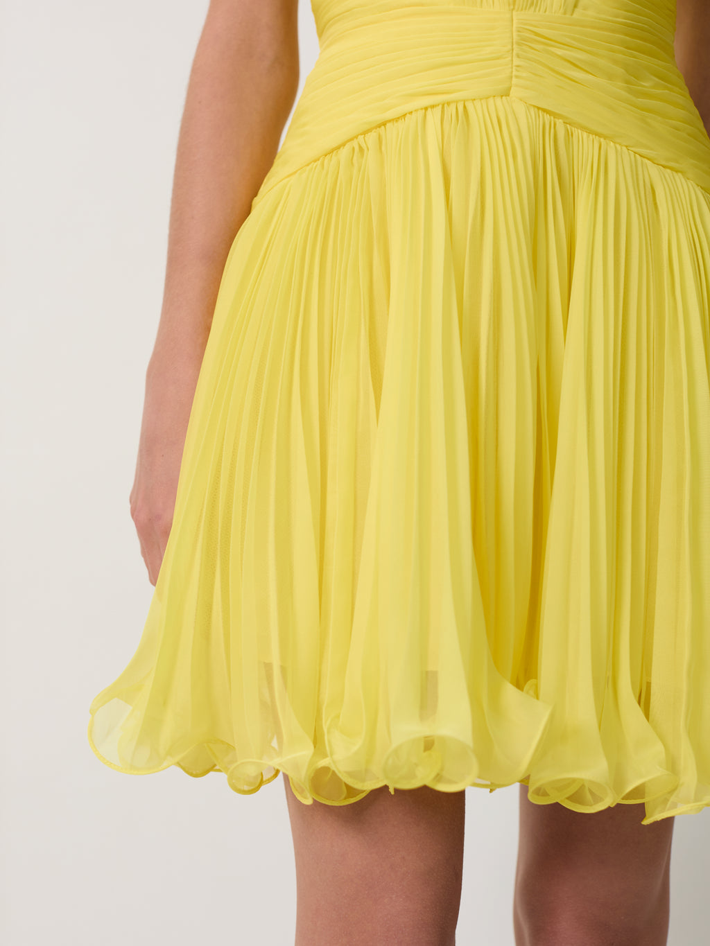 The Canary micropleated cocktail dress