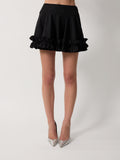 The Kirsten skorts in black tech taffeta