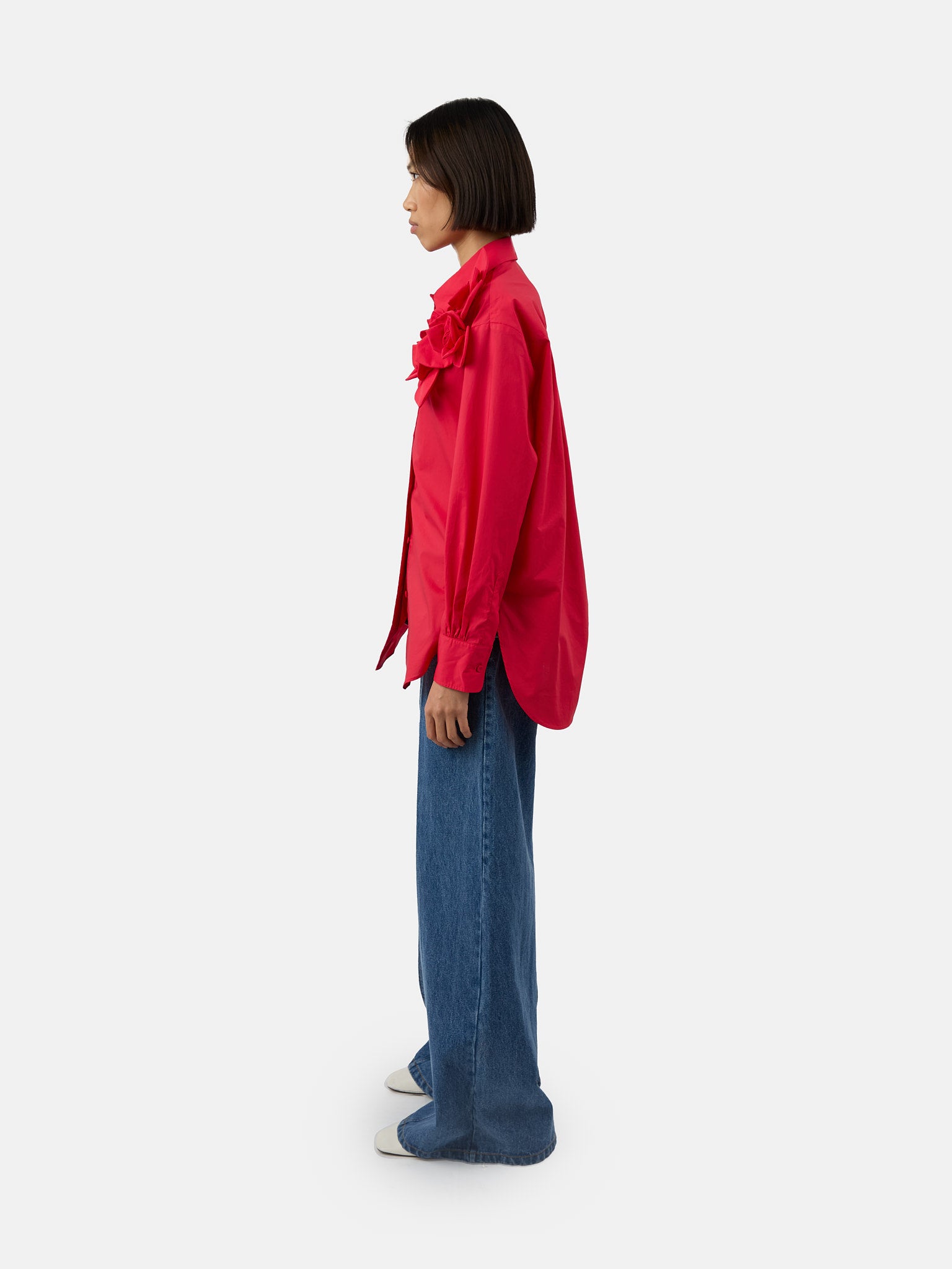 The Flor Shirt in red