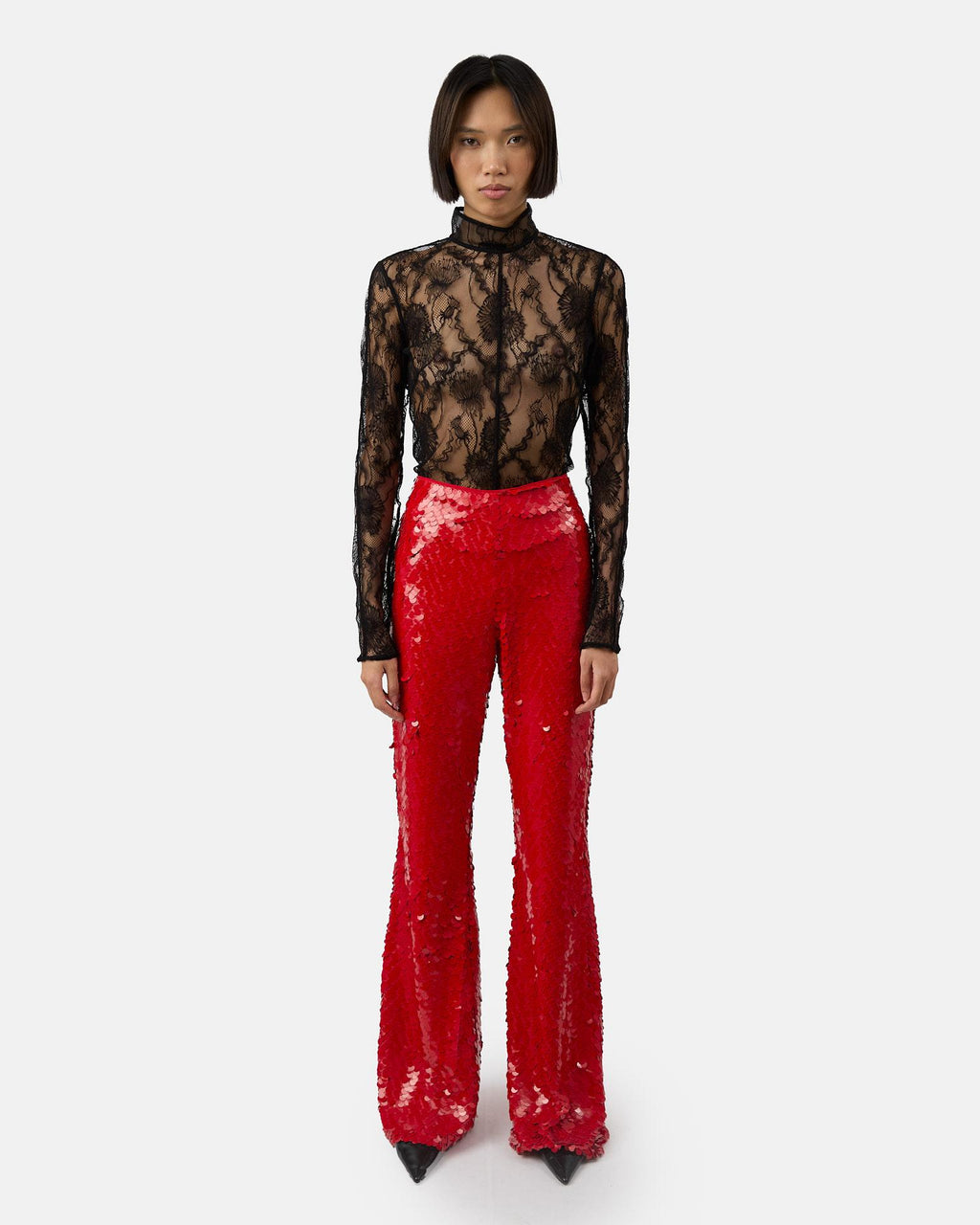 The Lennon pants in red