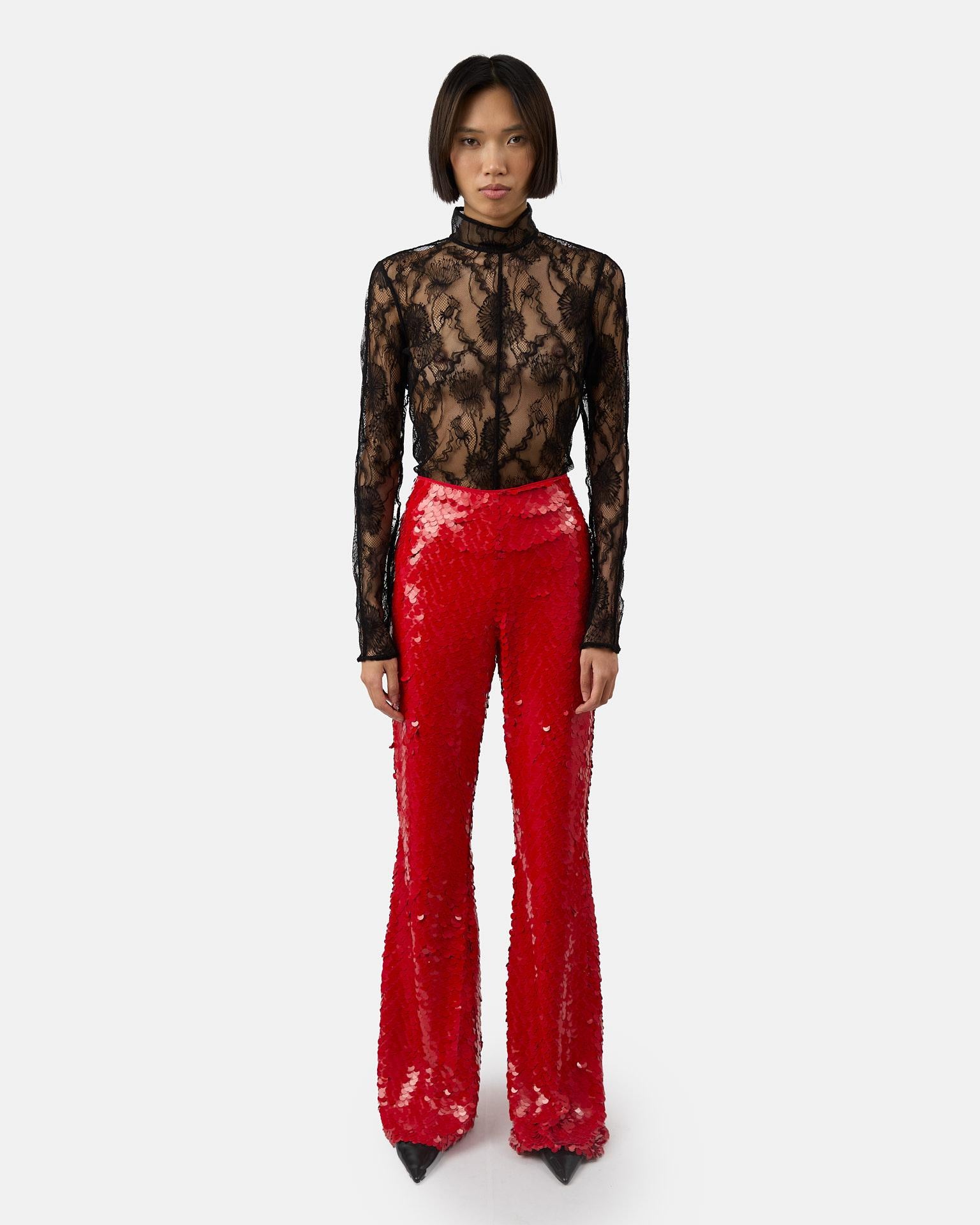 The Lennon pants in red