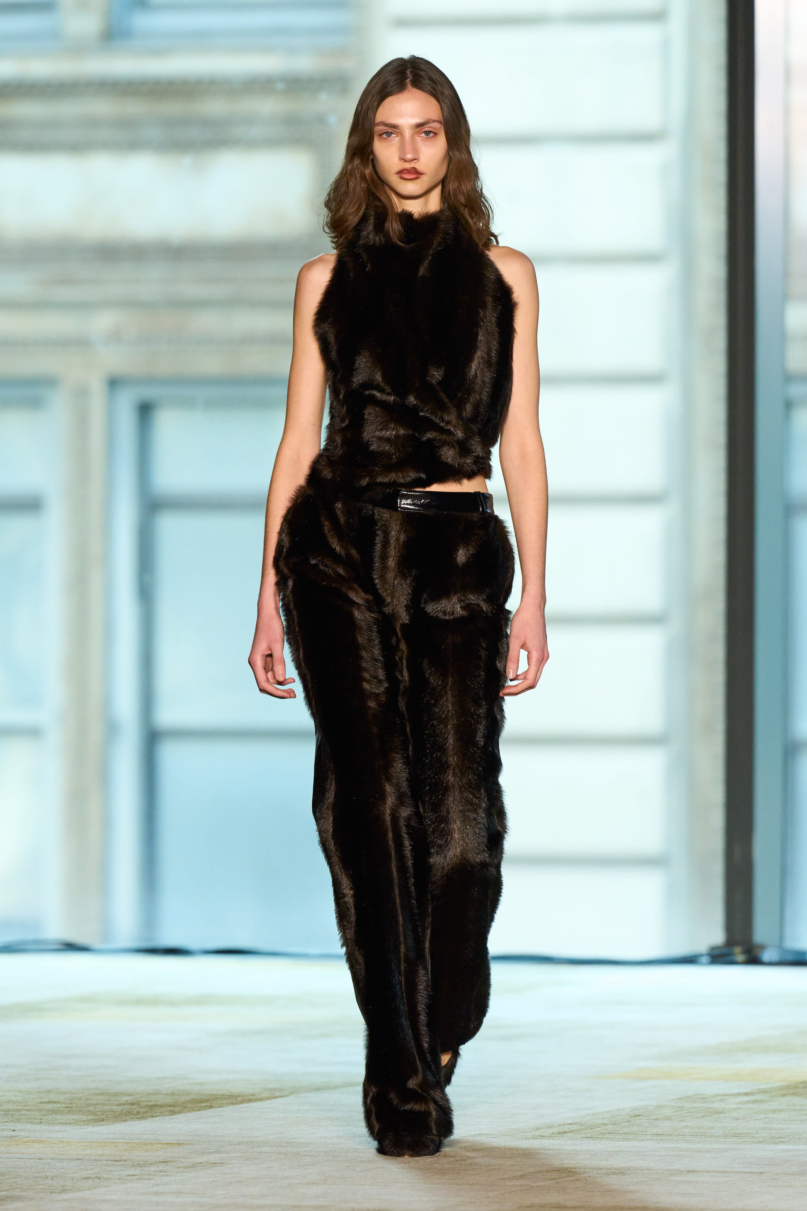 The Barberini pants in faux mink