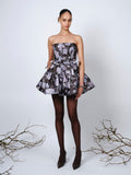 The Kamilla dress in burgundy/pink/silver