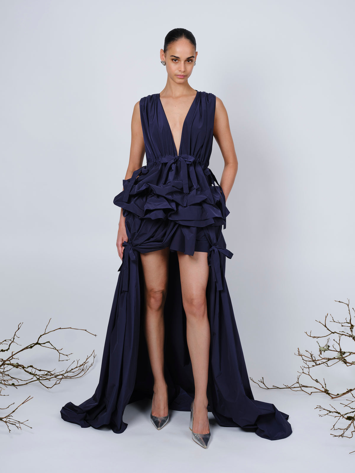 The Alexandrina gown in navy