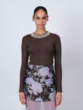 The Helena top in brown