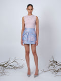 The Dahlia tank in pink cashmere wool