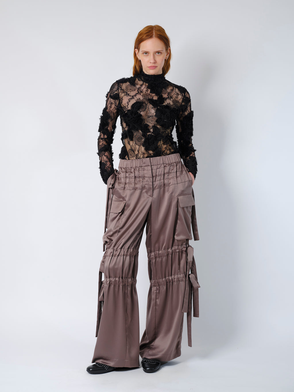 The Odin trousers in steel satin