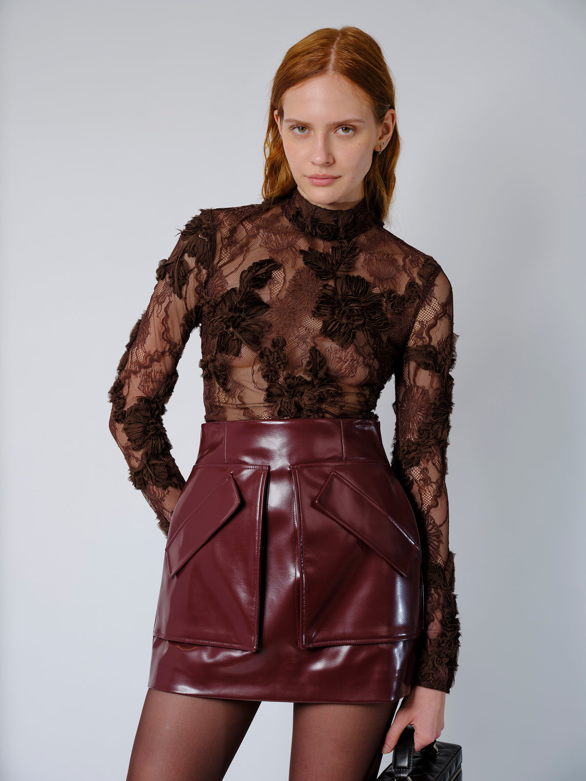 The Cherry skirt in burgundy
