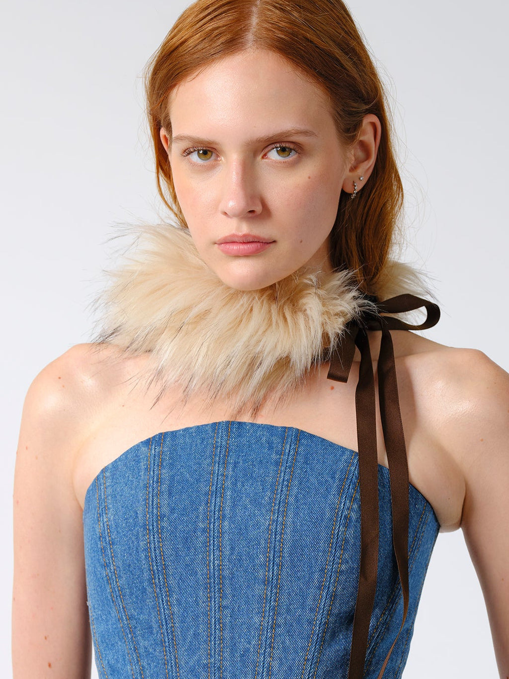 Faux fur choker