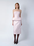 The Emmi corset top in pale pink brocade