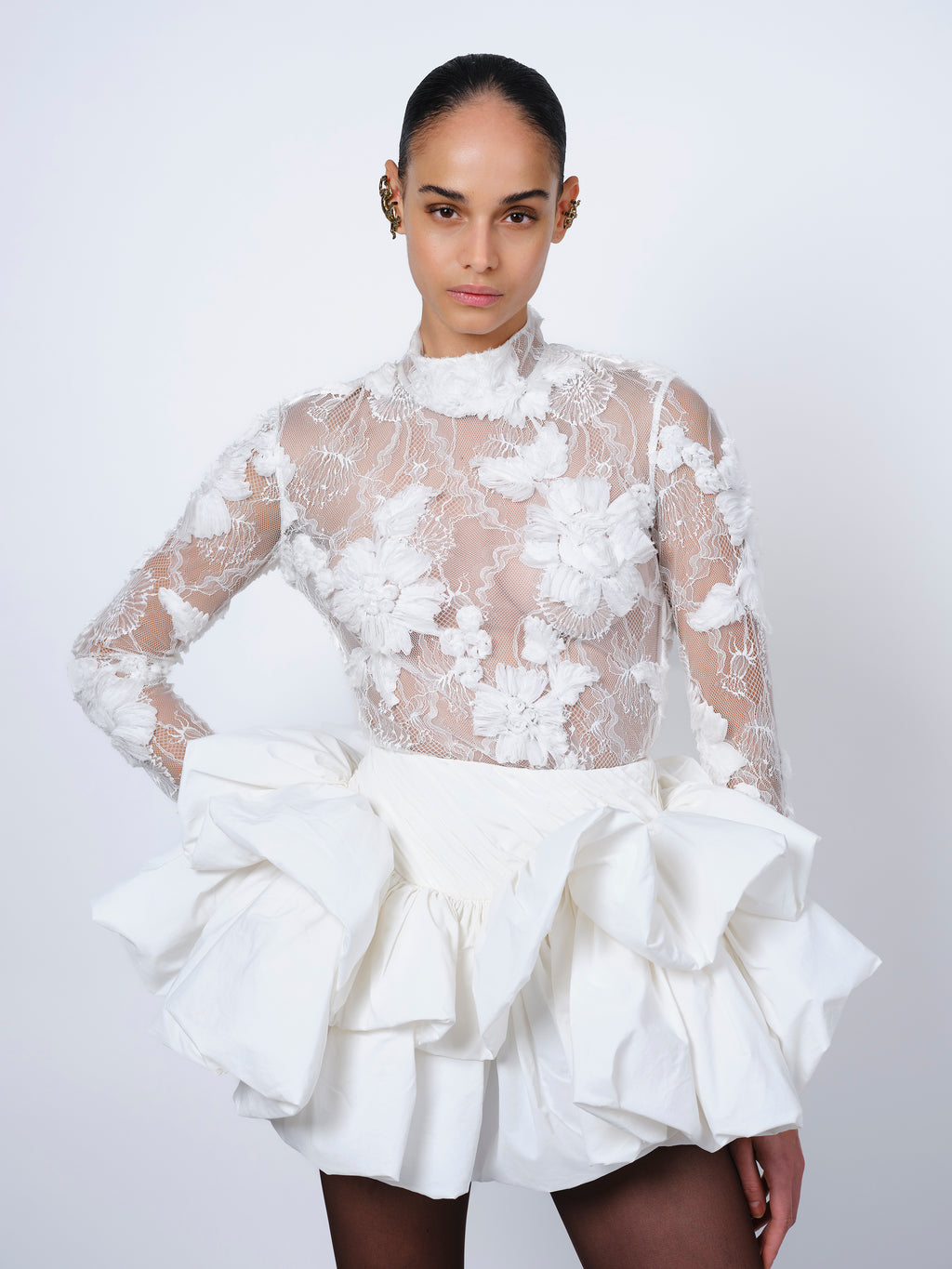 The tutu skirt in white taffeta
