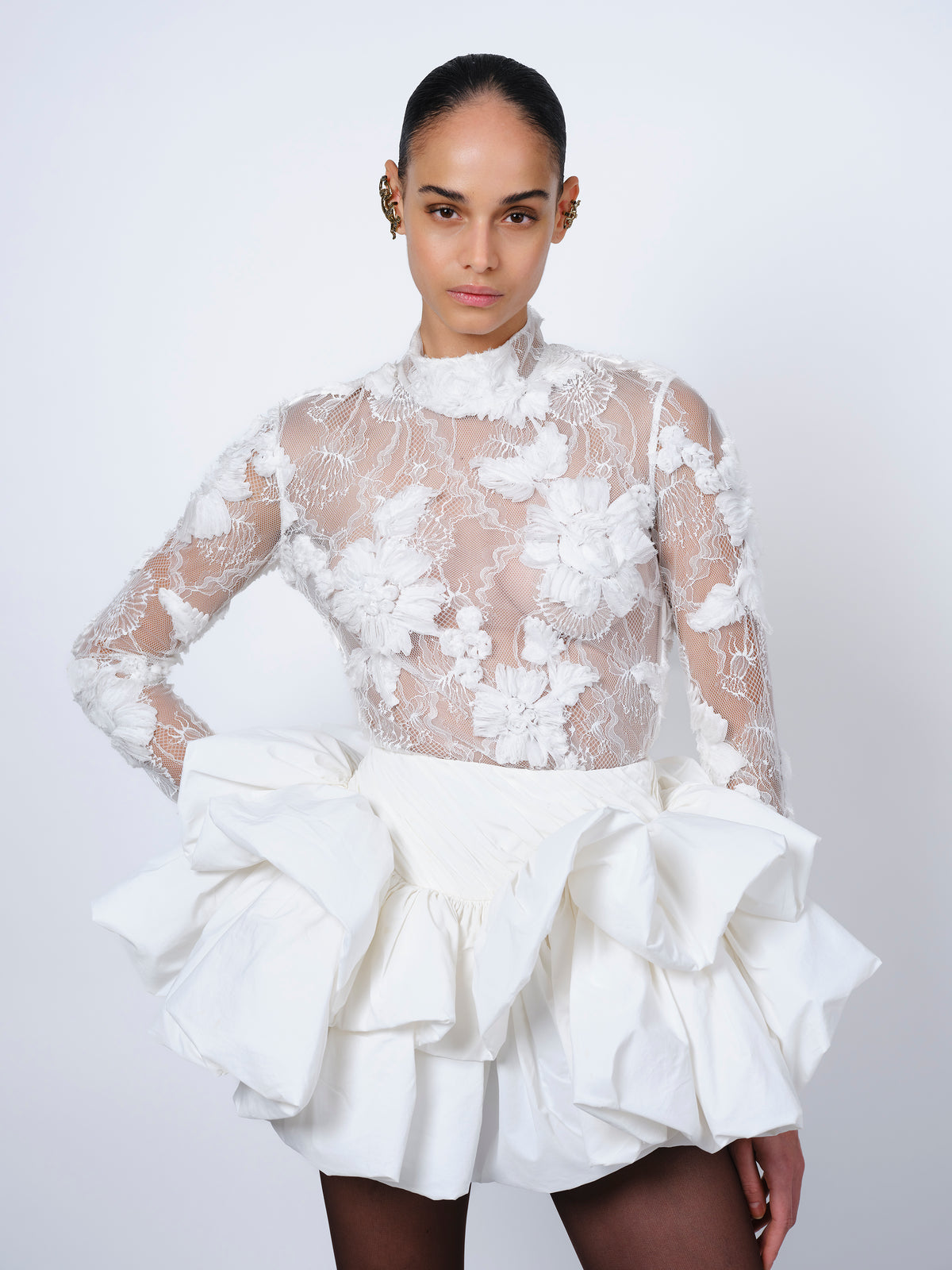 The tutu skirt in white taffeta
