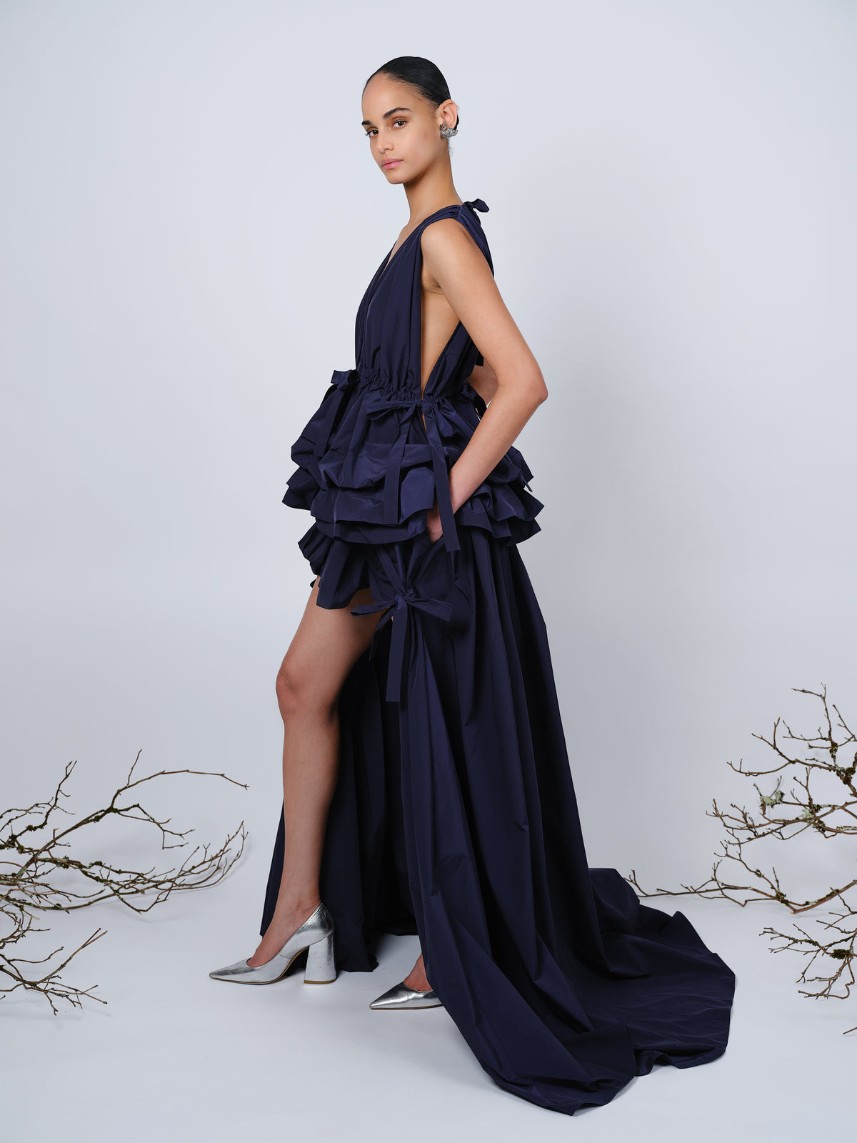 The Alexandrina gown in navy