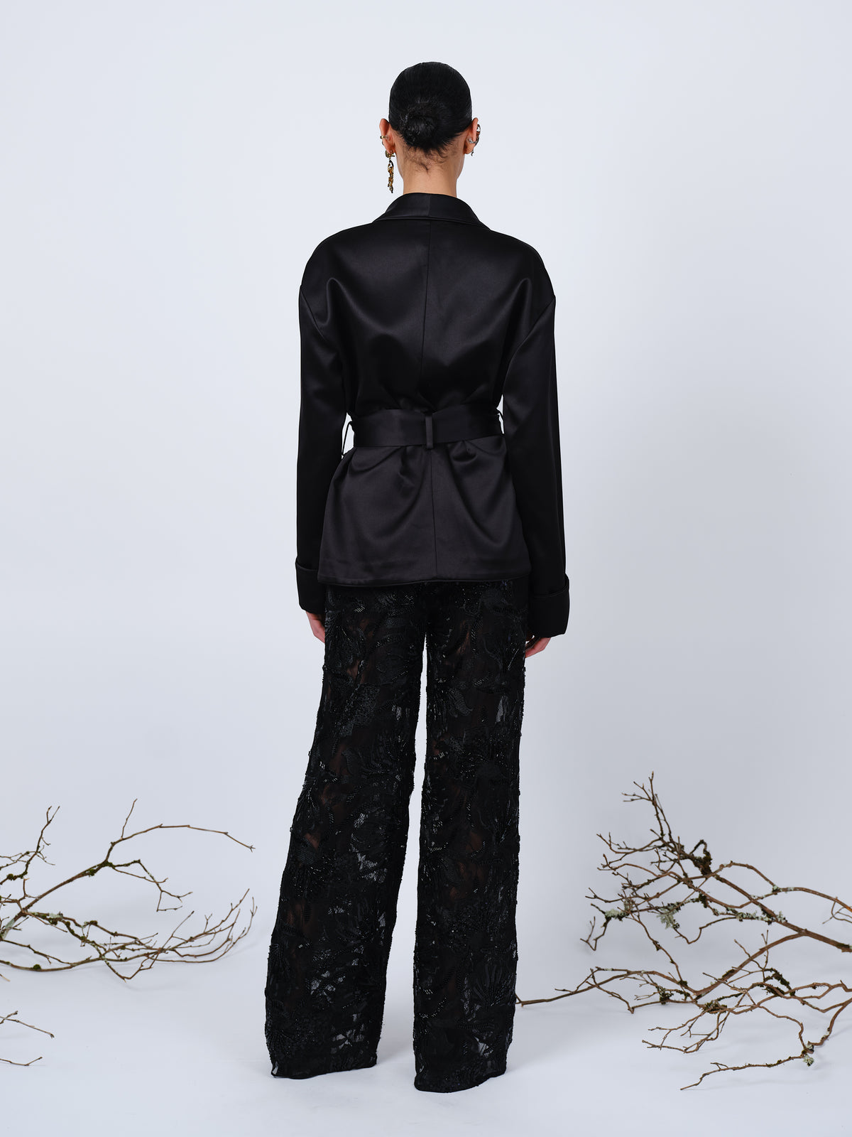 The Hanne jacket in black satin
