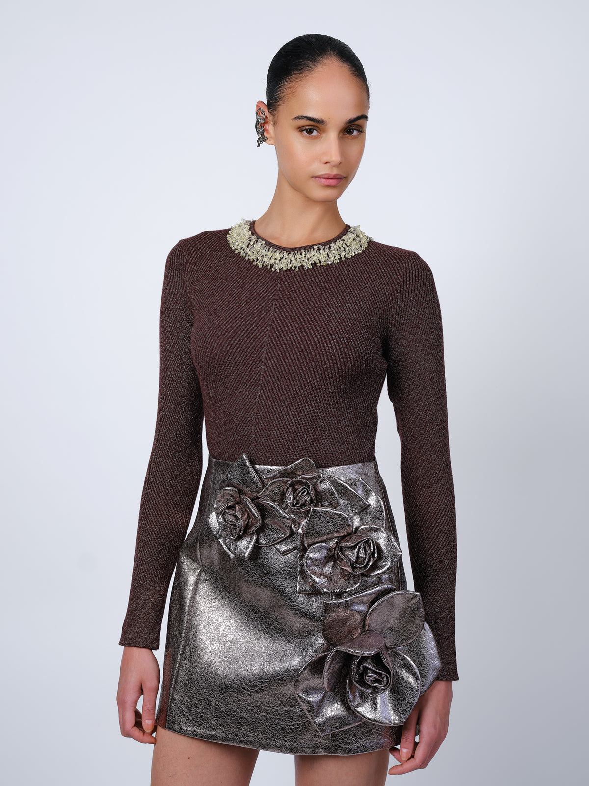 The Aksel skirt in gunmetal