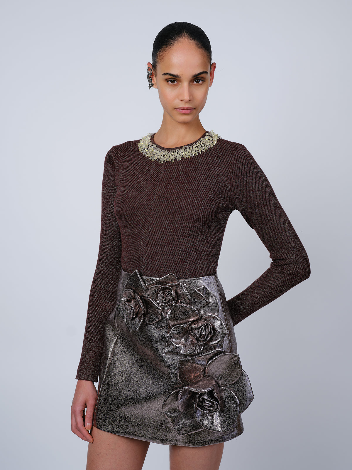The Aksel skirt in gunmetal