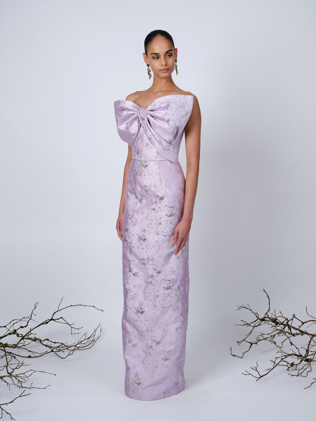 The Margot bow gown in lilac