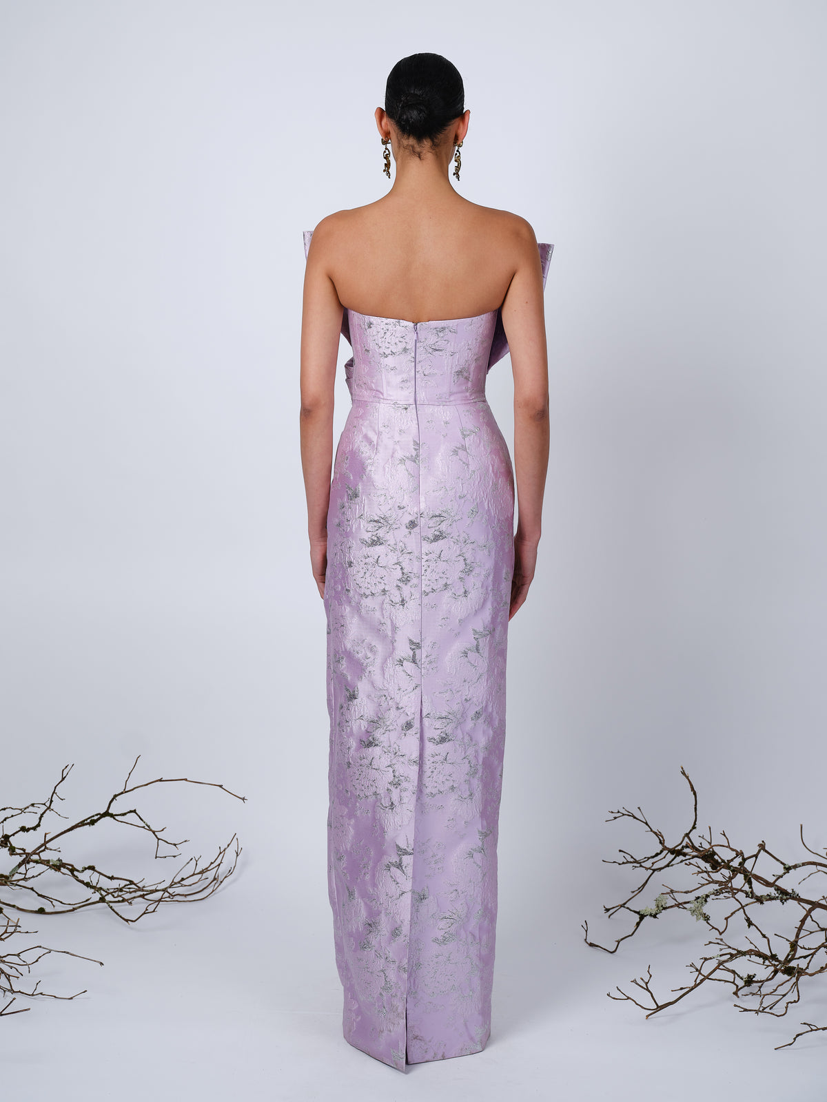 The Margot bow gown in lilac