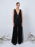 The Anastasia dress in black beaded lace