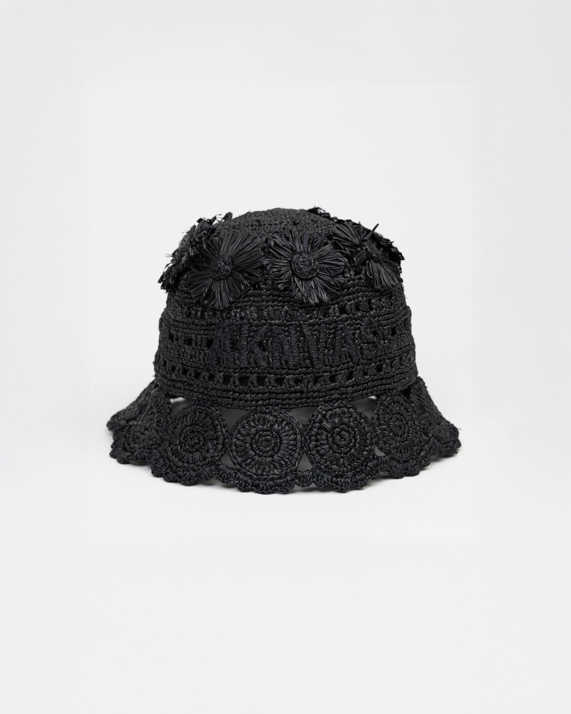The Cass raffia bucket hat in black – Aknvas