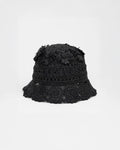 The Cass raffia bucket hat in black
