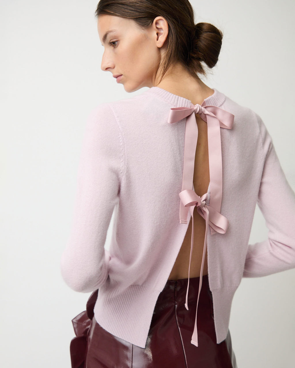 The Caja reversible long sleeve top in cashmere