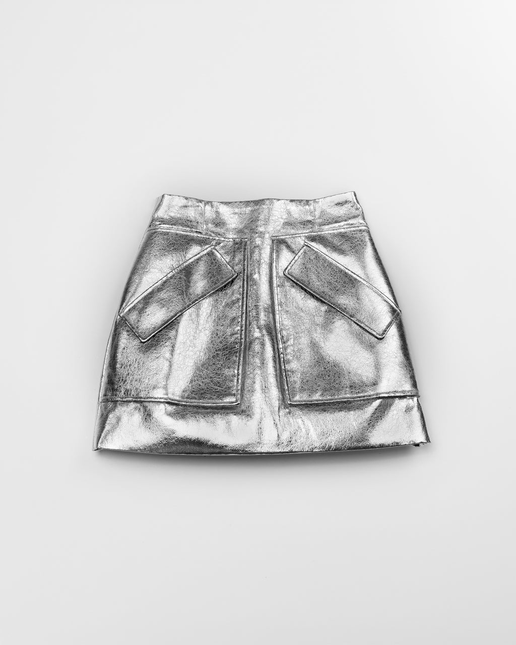 The Cherry skirt in metallic silver