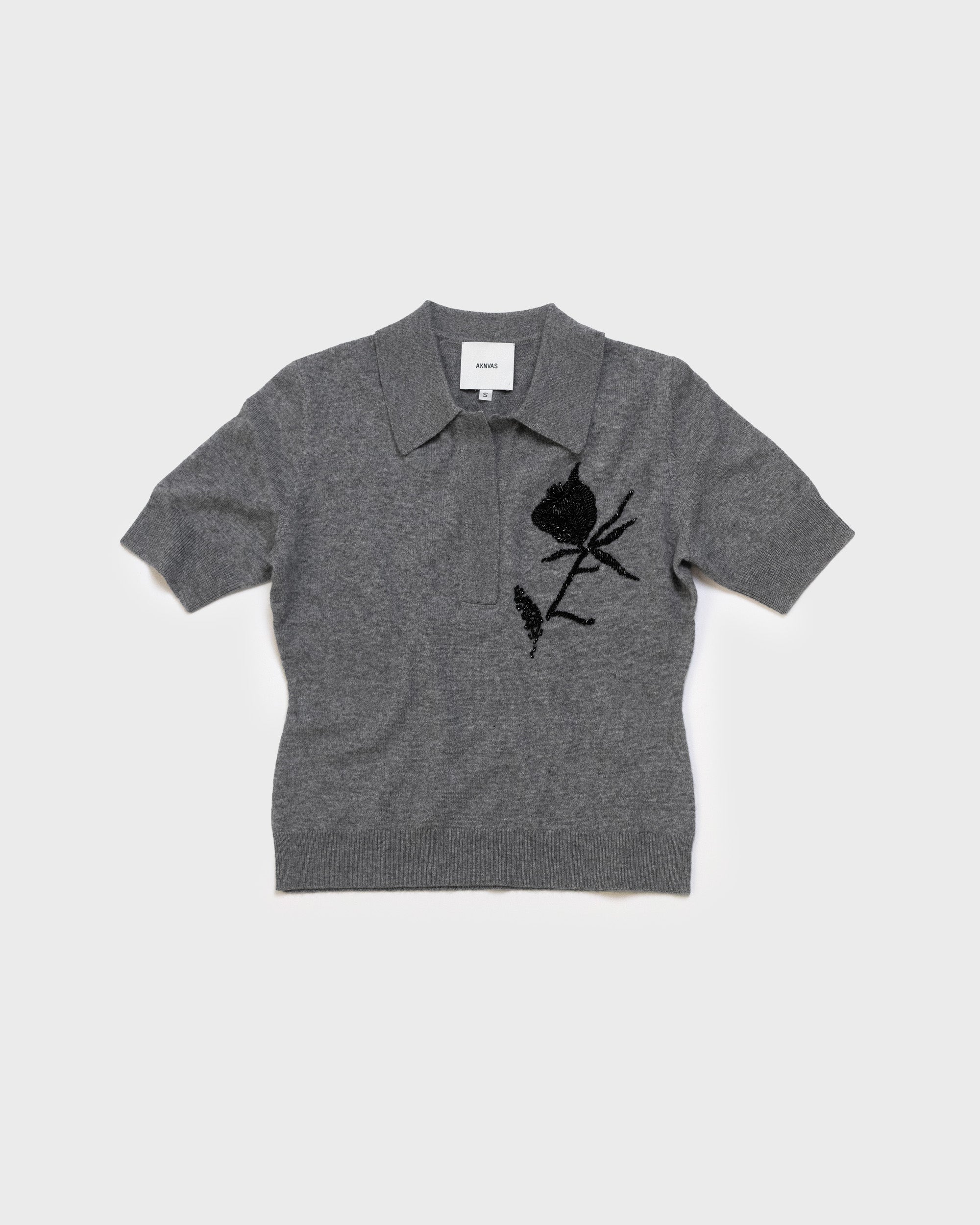 The Ailey polo in grey cashmere wool
