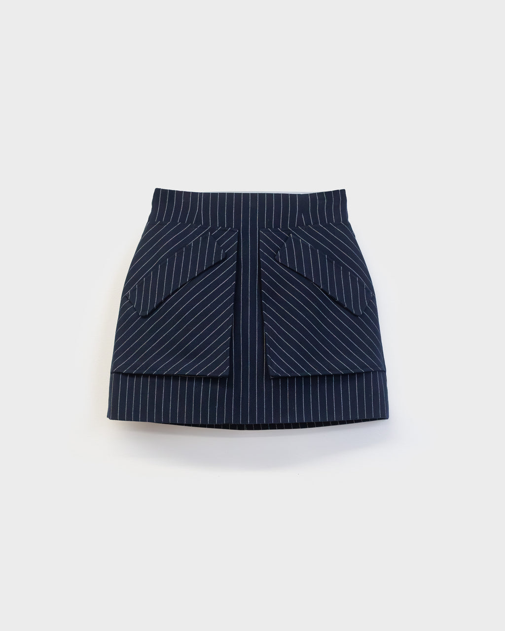 The Cherry skirt in navy pinstripe