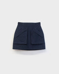The Cherry skirt in navy pinstripe