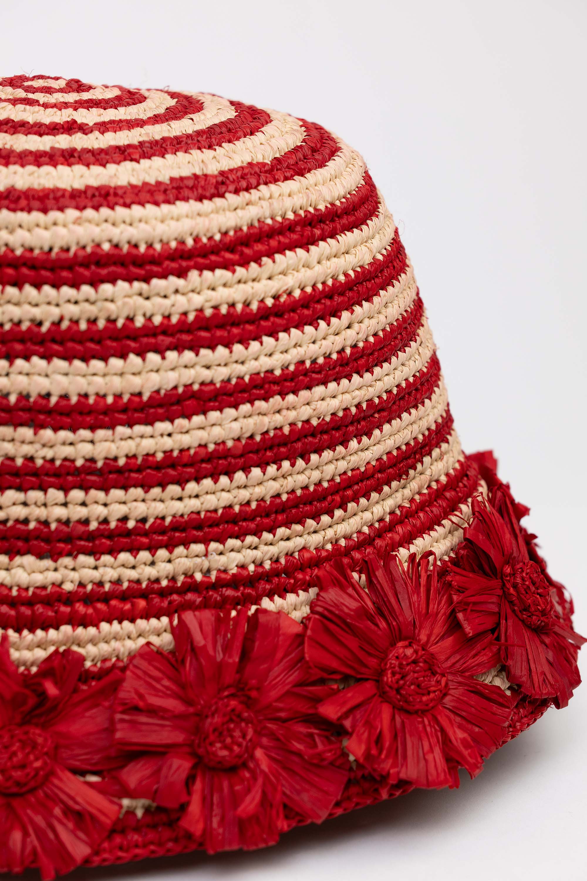 The Allie raffia bucket hat in stripe