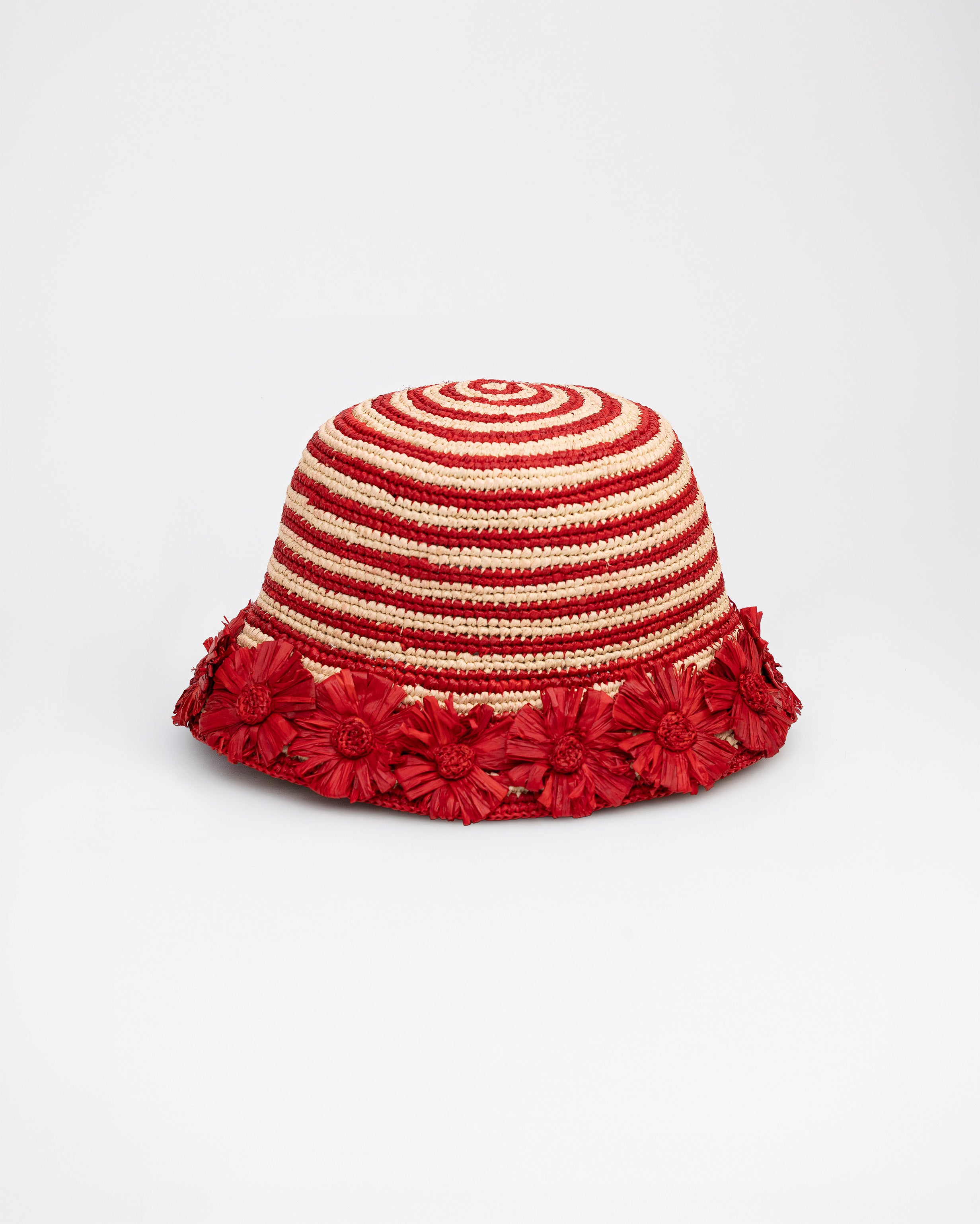 The Allie raffia bucket hat in stripe