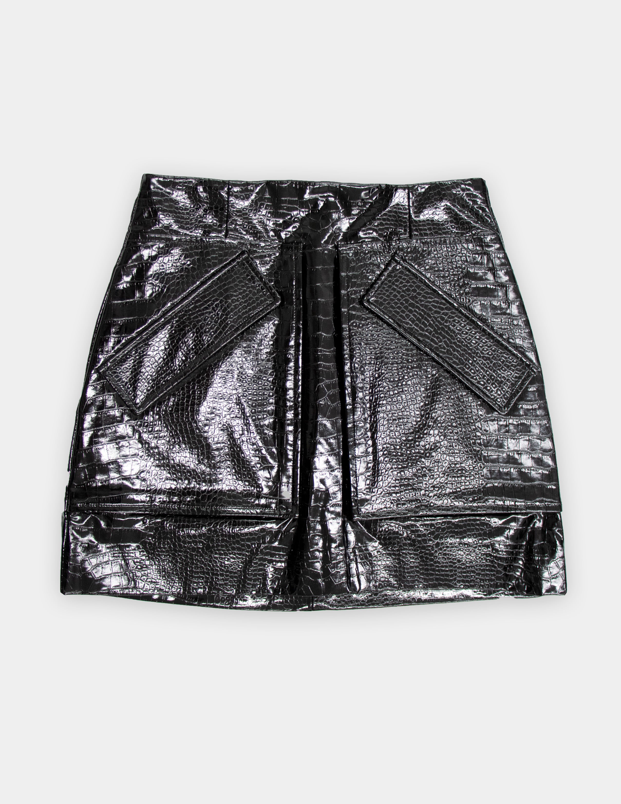 Cherry croco skirt
