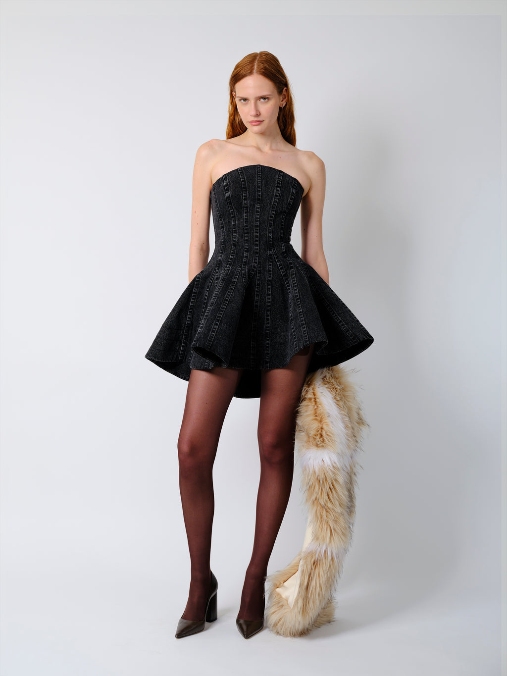 The Lefa dress in black denim (coming soon)