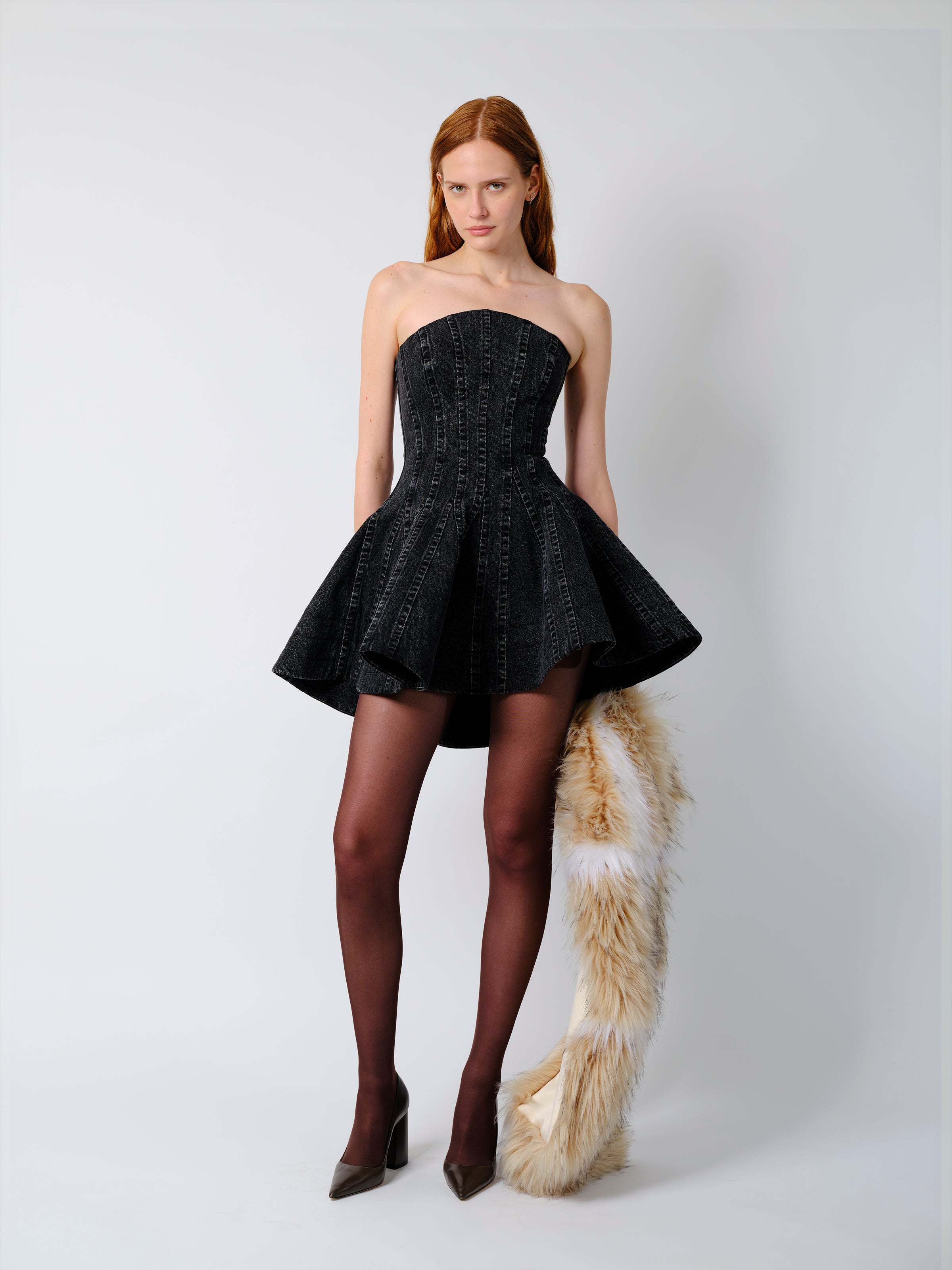 The Lefa dress in black denim (coming soon)