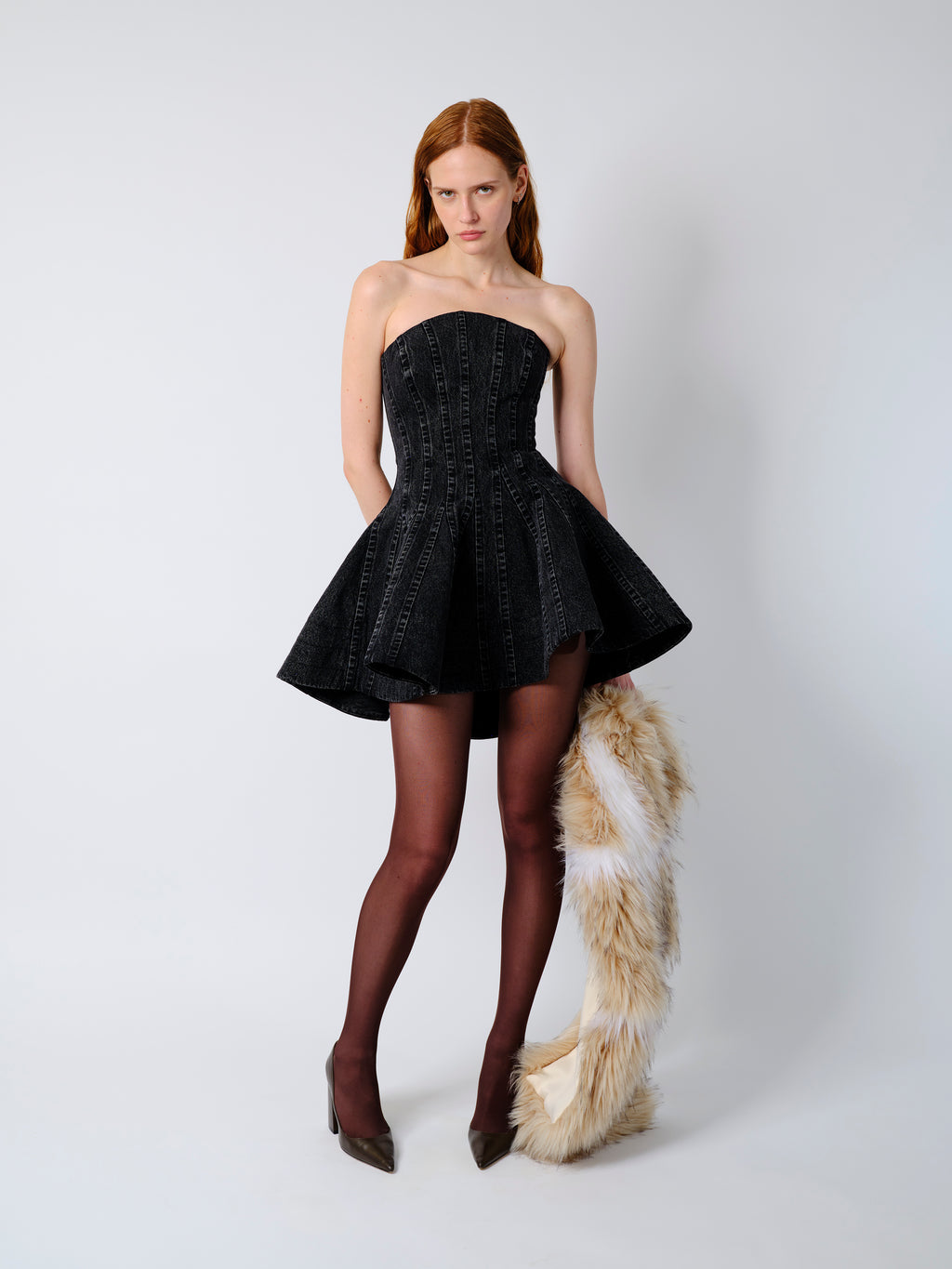 The Lefa dress in black denim (coming soon)