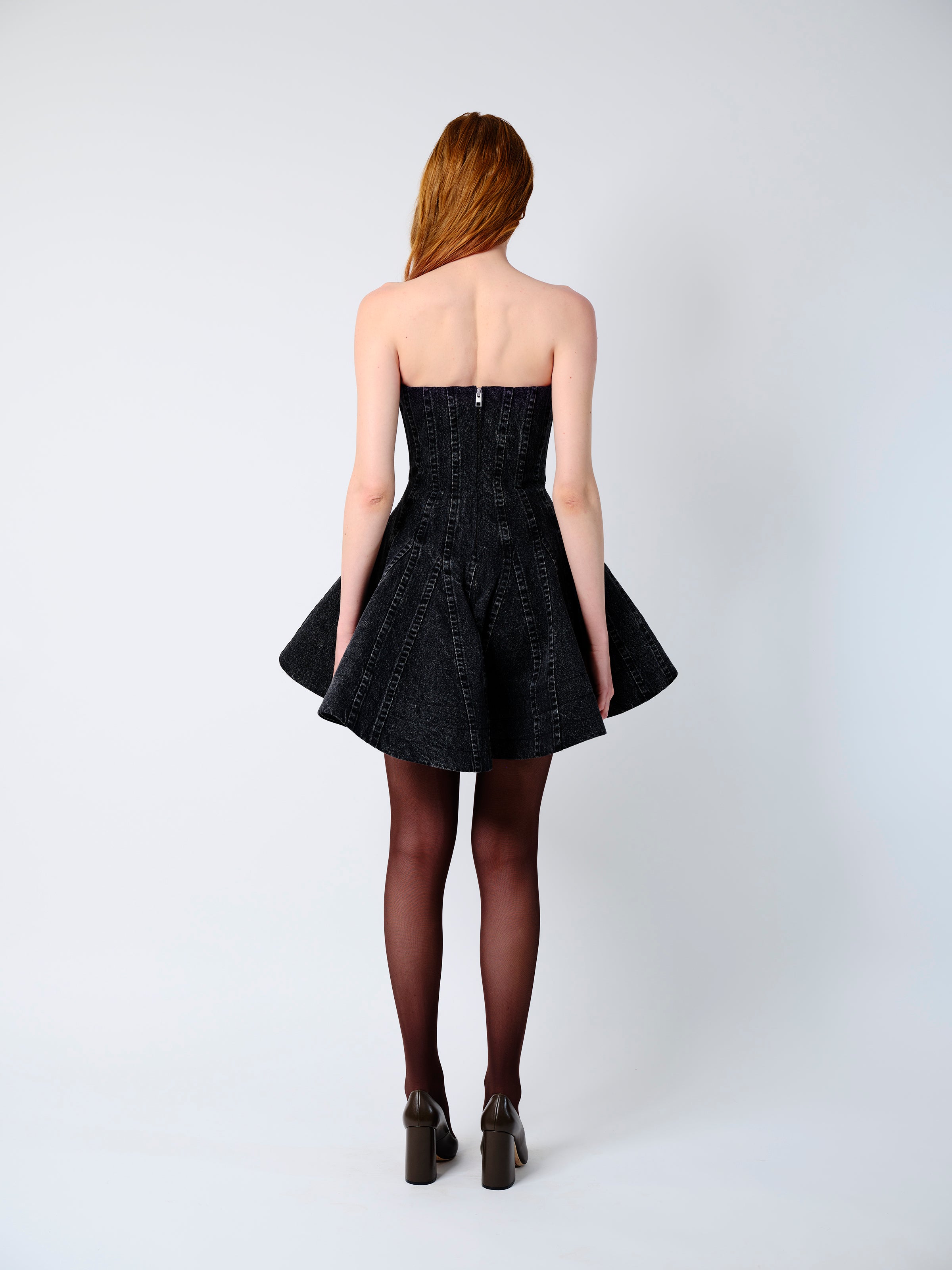 The Lefa dress in black denim (coming soon)