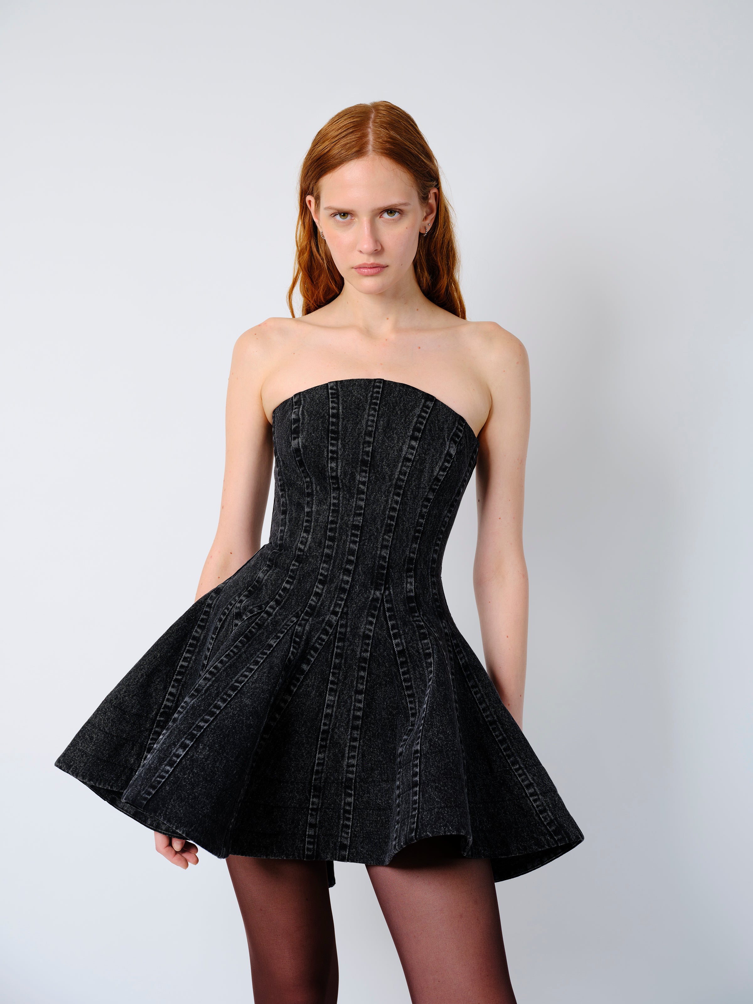 The Lefa dress in black denim (coming soon)